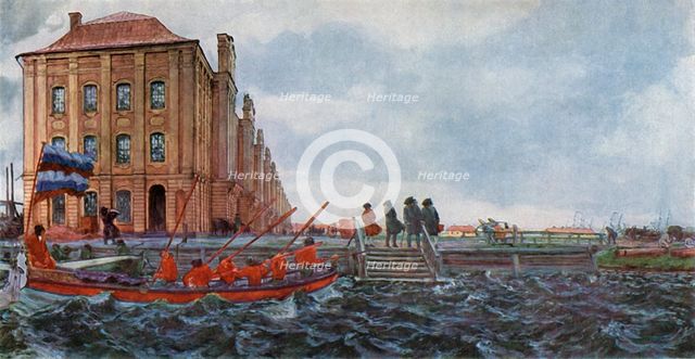 'Petrograd at the Time of Peter I', c1900, (1965). Creator: Yevgeny Lansere.