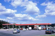 Petrol Station at Rownhams Services on M27 Motorway