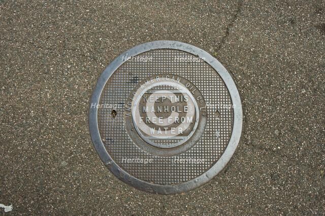 Petrol tank cap, former Caffyns Garage, 24-26 Goring Road, West Worthing, Sussex, 2010. Artist: Peter Williams.