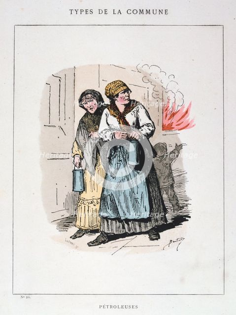 'Petroleuses', Paris Commune, 1871.  Artist: Anon