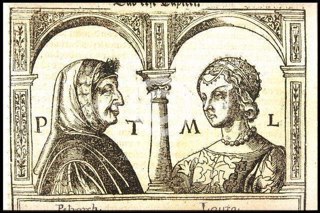 Petrarch and Laura, ca 1545. Creator: Burgkmair, Hans, the Elder (1473-1531).