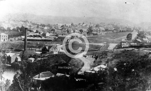 Petrie Bight, looking over the Gas Works, Brisbane, Queensland, c1880. Creator: Unknown.