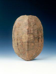 Petrified tortoise shell with oracle bone inscriptions, possibly Shang Dynasty, China, c1400 BC