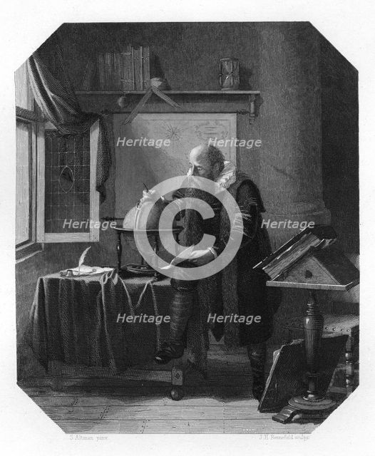 Petrus Plancius, Dutch astronomer, cartographer and clergyman, c1870. Artist: JH Rennefeld