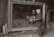 Petrus van der Velden at work, 1890s. Creator: Unknown