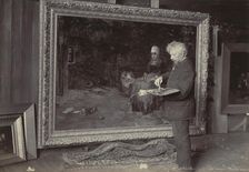 Petrus van der Velden at work, 1890s. Creator: Unknown