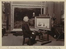 Petrus van der Velden in studio, 76 Pitt Street, 1890s. Creator: Unknown