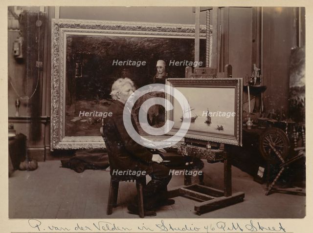 Petrus van der Velden in studio, 76 Pitt Street,  1890s. Creator: Unknown.