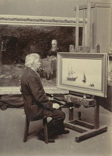Petrus van der Velden in studio, Pitt Street, 1890s. Creator: Unknown
