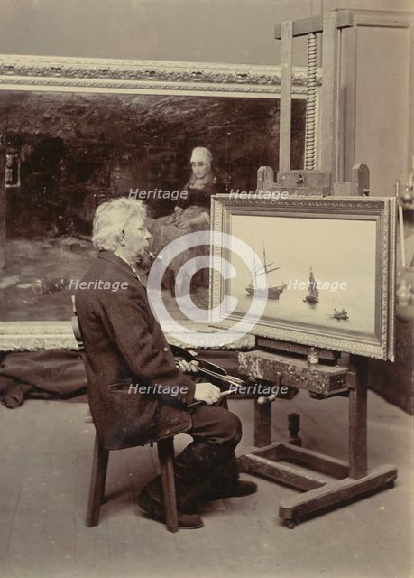 Petrus van der Velden in studio, Pitt Street, 1890s. Creator: Unknown.