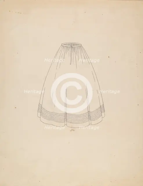 Petticoat, 1935/1942. Creator: Gertrude Lemberg.