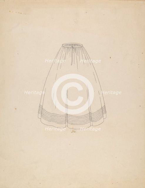 Petticoat, 1935/1942. Creator: Gertrude Lemberg.