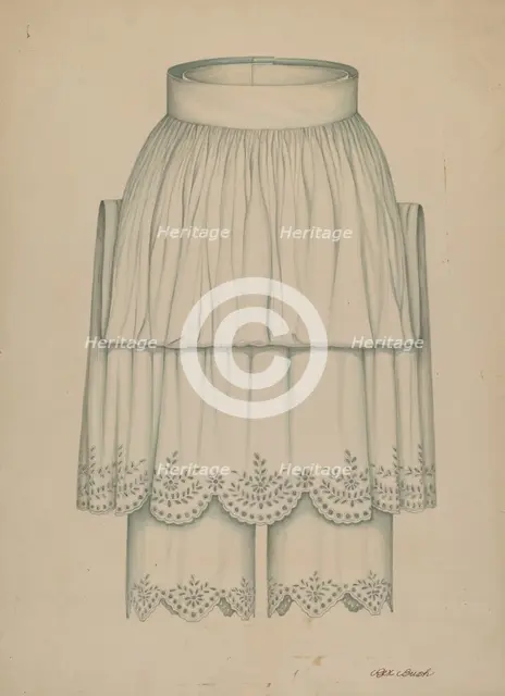 Petticoat and Pantalettes, c. 1938. Creator: Rex F Bush.