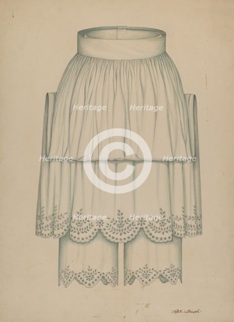 Petticoat and Pantalettes, c. 1938. Creator: Rex F Bush.