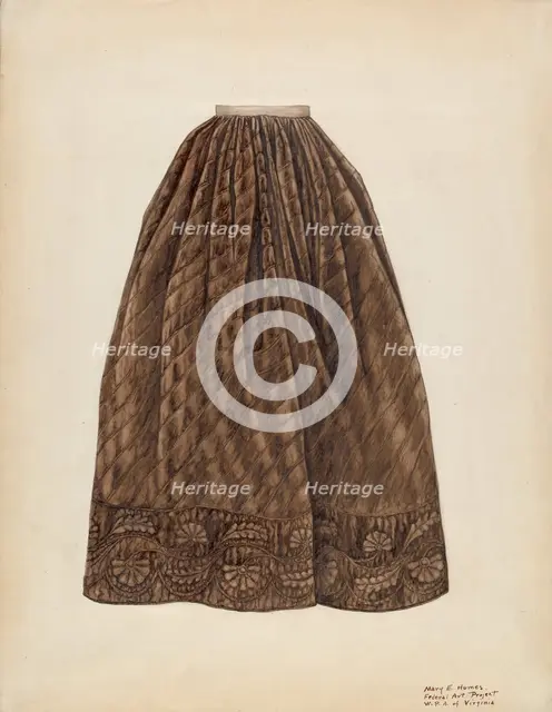 Petticoat, c. 1938. Creator: Mary E Humes.