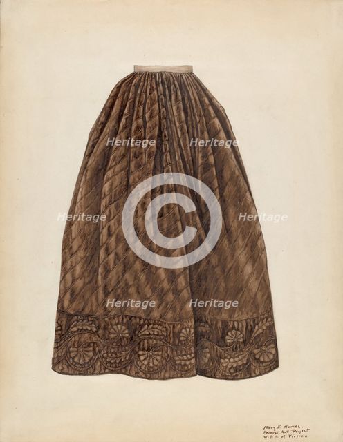 Petticoat, c. 1938. Creator: Mary E Humes.