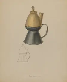 Petticoat Lamp, 1938. Creator: Jacob Gielens