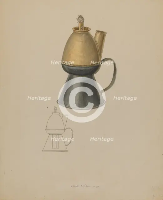 Petticoat Lamp, 1938. Creator: Jacob Gielens.