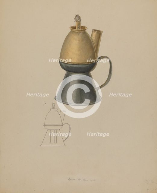 Petticoat Lamp, 1938. Creator: Jacob Gielens.