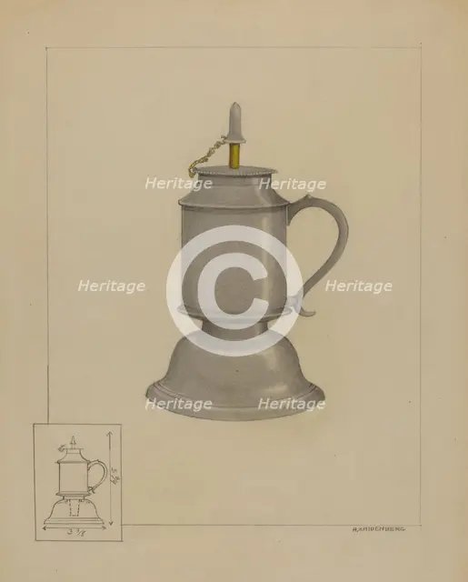 Petticoat Lamp, c. 1936. Creator: A. Zaidenberg.