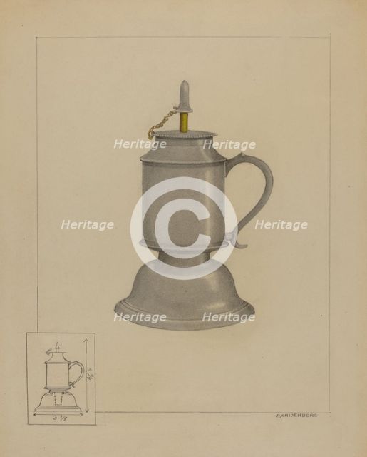Petticoat Lamp, c. 1936. Creator: A. Zaidenberg.