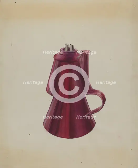 Petticoat Lamp, c. 1936. Creator: William Kerby.
