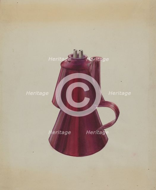 Petticoat Lamp, c. 1936. Creator: William Kerby.