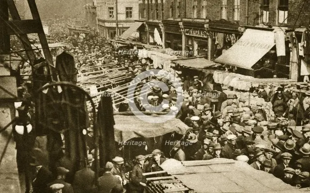 Petticoat Lane Market on Middlesex Street, London, c1920s-c1930s(?). Creator: Unknown.