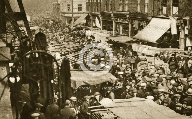 Petticoat Lane Market on Middlesex Street, London, c1920s-c1930s(?). Creator: Unknown.