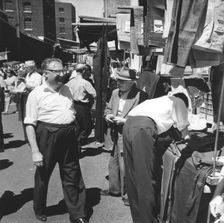 Petticoat Lane market, London, 1964. Creator: EH Emanuel