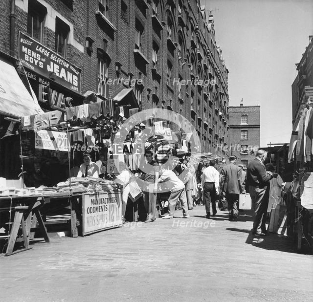 Petticoat Lane market, London, c1964. Creator: EH Emanuel.