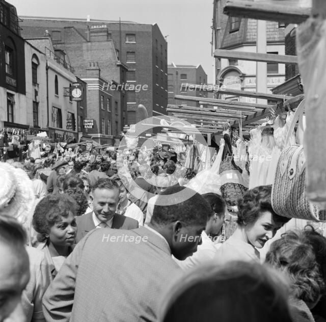 Petticoat Lane Market, Whitechapel, London, c1946-c1959. Creator: John Gay.