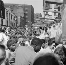 Petticoat Lane Market, Whitechapel, London, c1946-c1959. Creator: John Gay
