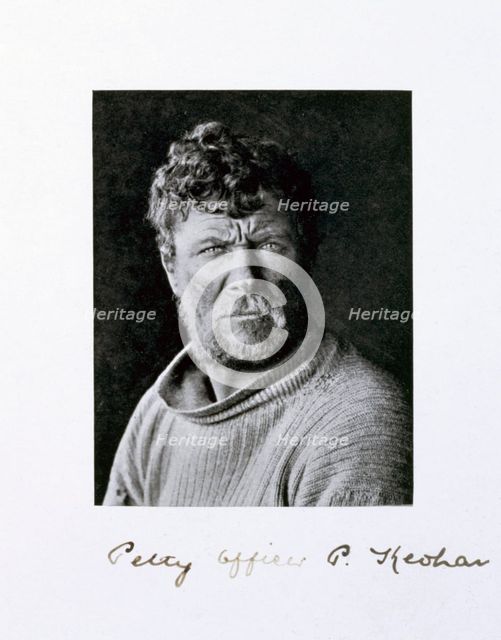 Petty Officer Patrick Keohane, a member of Captain Scott's Antarctic expedition, 1910-1913. Creator: Herbert Ponting.