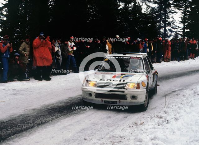 Peugeot 205 T16, Ari Vatanen, 1987 Monte Carlo Rally. Creator: Unknown.