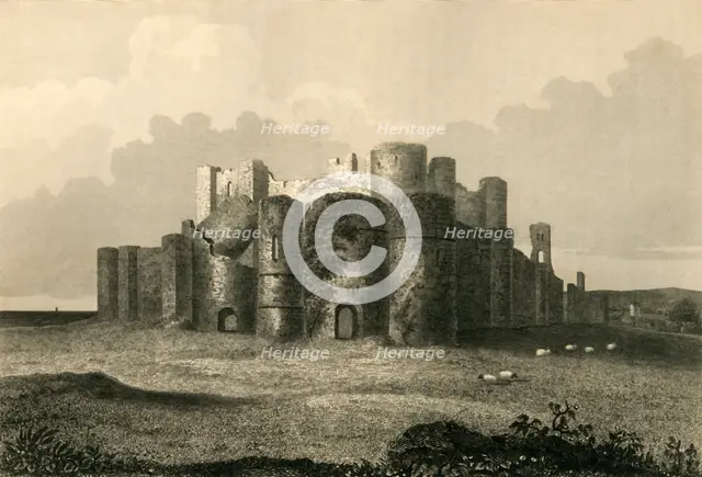 'Pevensey Castle in 1737', 1835. Creator: Charles J Smith.