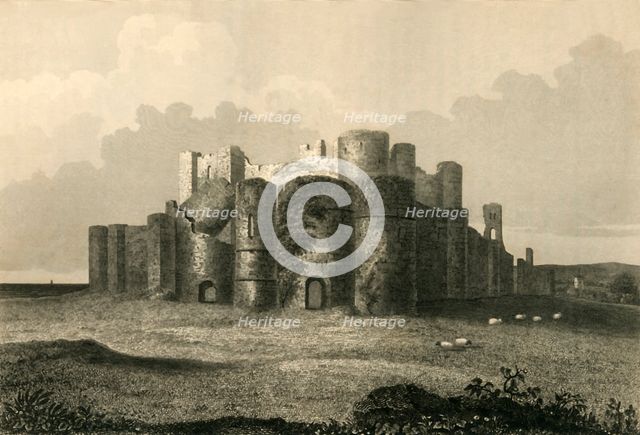 'Pevensey Castle in 1737', 1835. Creator: Charles J Smith.