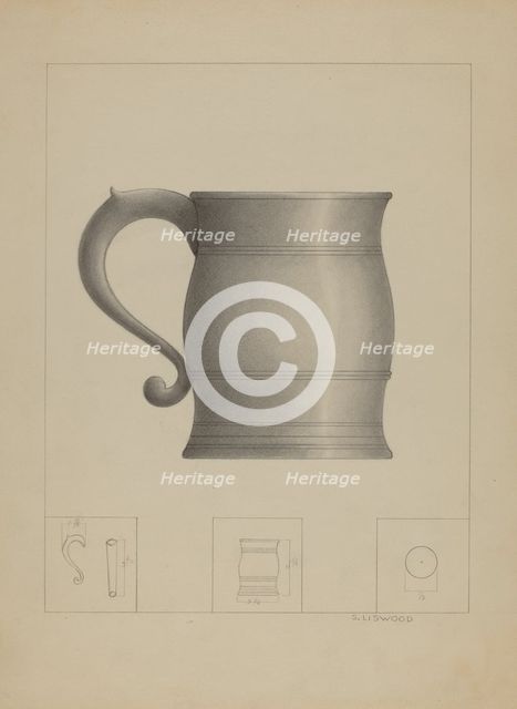 Pewter Mug, 1935/1942. Creator: Sidney Liswood.