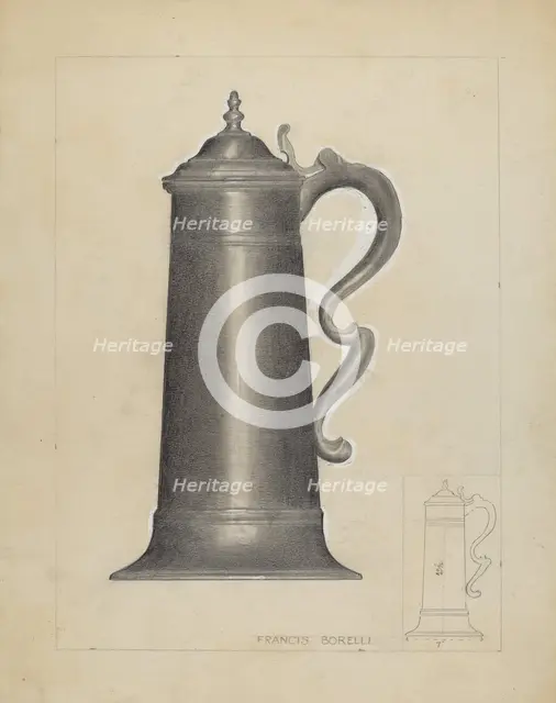 Pewter Mug, 1936. Creator: Francis Borelli.