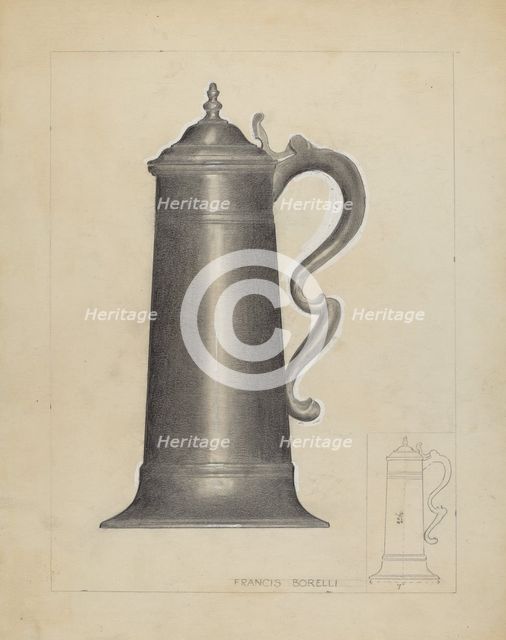 Pewter Mug, 1936. Creator: Francis Borelli.