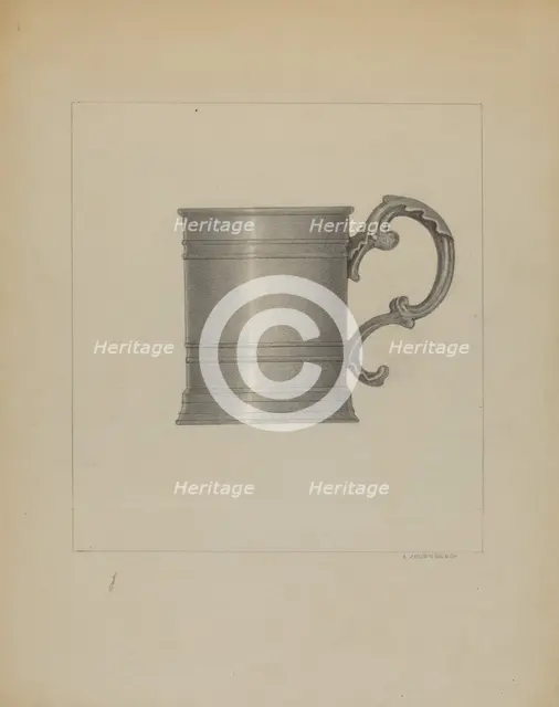 Pewter Mug, c. 1936. Creator: A. Zaidenberg.