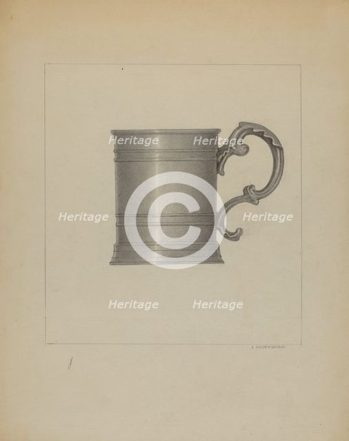 Pewter Mug, c. 1936. Creator: A. Zaidenberg.