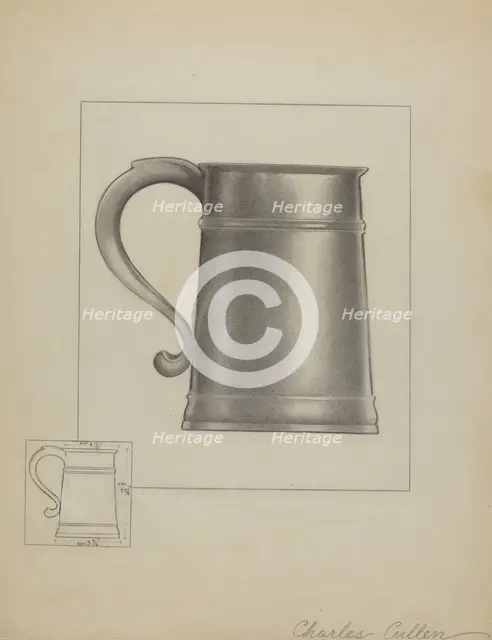 Pewter Mug, c. 1936. Creator: Charles Cullen.