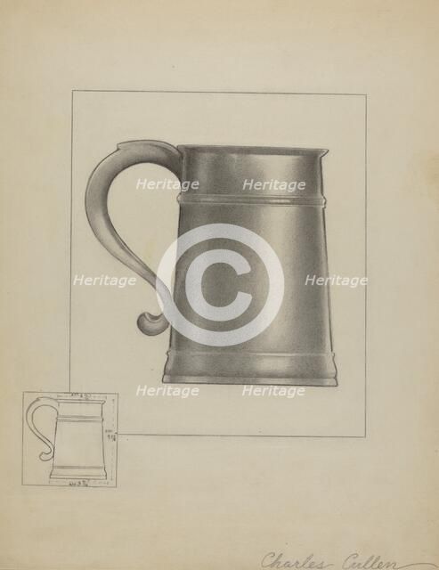 Pewter Mug, c. 1936. Creator: Charles Cullen.