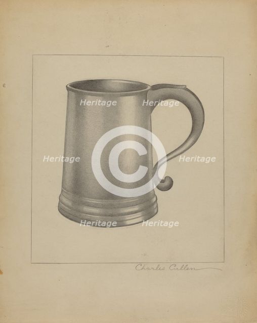 Pewter Mug, c. 1936. Creator: Charles Cullen.