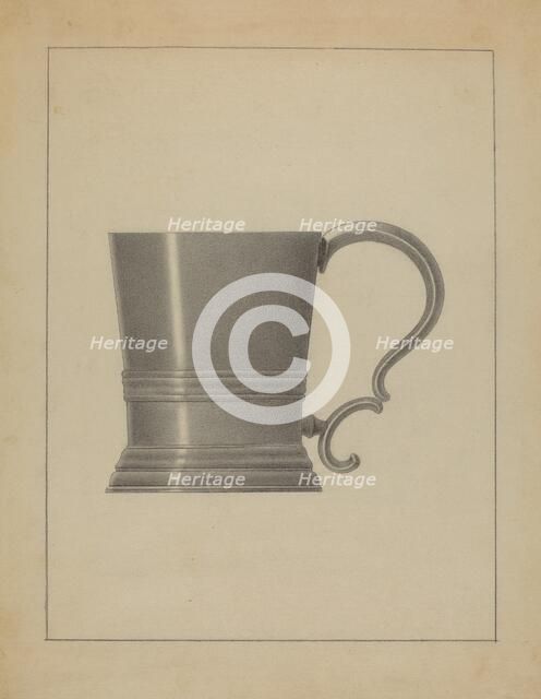 Pewter Mug, c. 1936. Creator: Filippo Porreca.