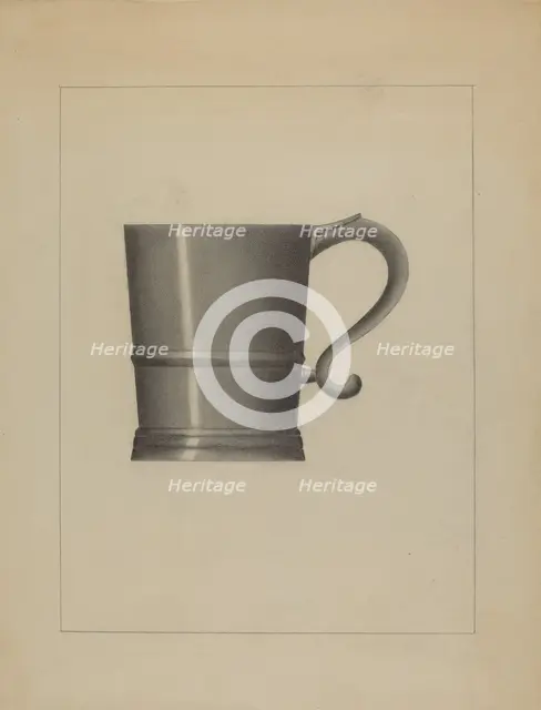 Pewter Mug, c. 1936. Creator: Gordon Sanborn.
