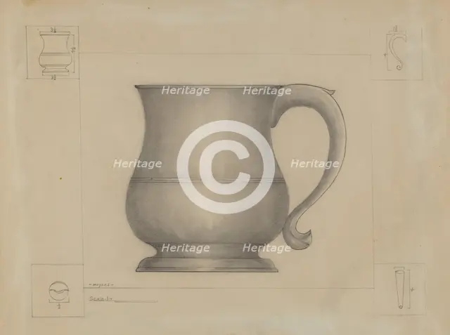 Pewter Mug, c. 1936. Creator: Henry Meyers.