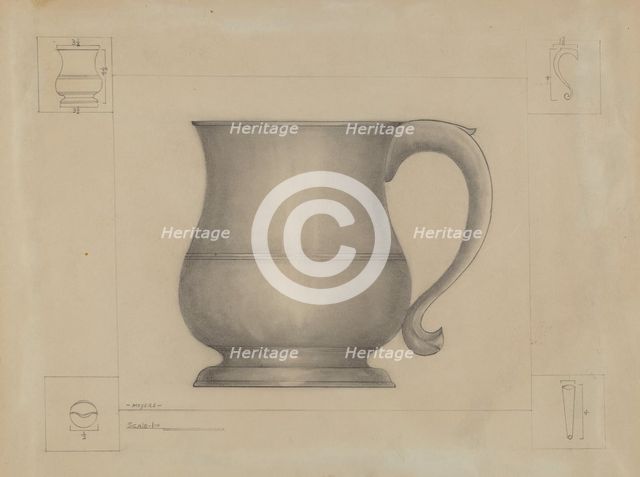 Pewter Mug, c. 1936. Creator: Henry Meyers.