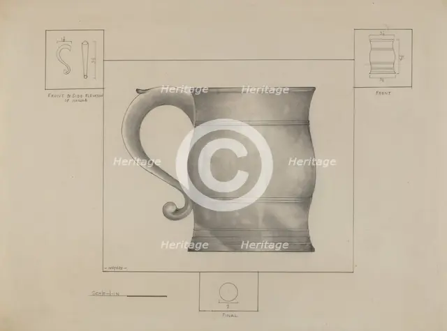 Pewter Mug, c. 1936. Creator: Henry Meyers.